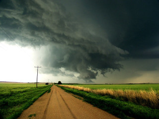 Dirt road field telephone poles - christopher moeller free wallpaper