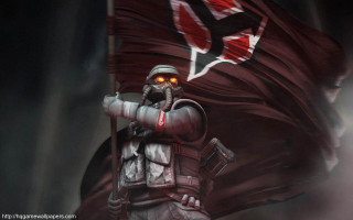 Man gas mask flag red - a man in a gas mask holding free wallpaper