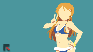 Woman bikini peace sign red - a peace free wallpaper