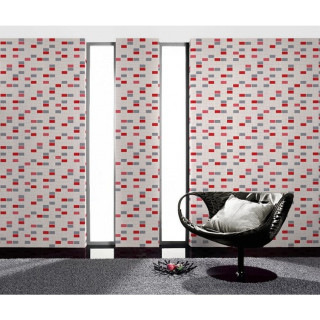Chair wall red grey pattern - front of a wall free wallpaper