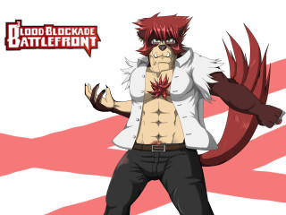 Red haired muscular wolf tail - flag free wallpaper