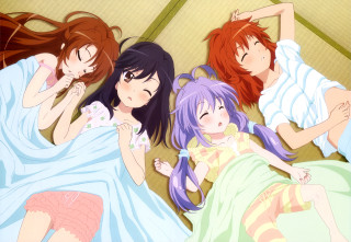 Three girls bed arms around - one girl free wallpaper for desktop