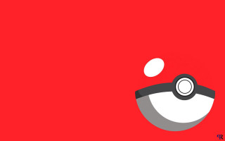 Red background black white pokeball - pokemon free wallpaper