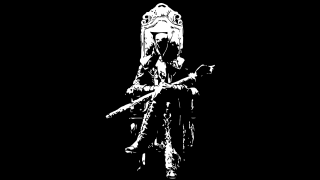 Black white photo man gun - nier:automata free wallpaper for desktop