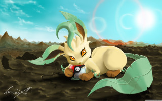 Pokemon sitting rock camera sky - pokemon free wallpaper for desktop