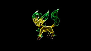 Glowing pokemon figure green yellow - luminous free wallpaper