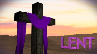 Cross purple ribbon lent sunset - a sunset background free wallpaper