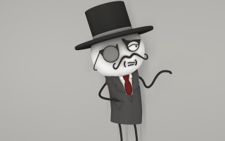 Cartoon character top hat mustache - a suit and tie free wallpaper