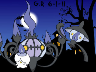 Cartoon ghost castle night sky - craola free wallpaper
