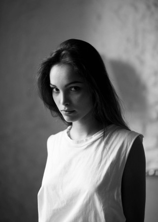 Woman white shirt black white 5 - elina karimova free wallpaper for mobile