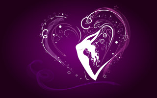 Woman dancing heart stars swirls - star and swirls free wallpaper