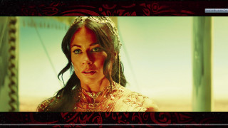 Woman long hair red dress 11 - free vintage wallpaper