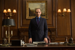 Man suit desk lamp painting - a desk free wallpaper