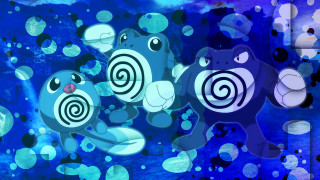 Blue white cartoon animals circles - the bottom of the picture free wallpaper for desktop