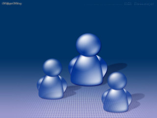 Blue people group standing background - a shadow of them free wallpaper