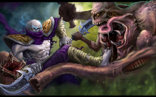 Demon attacking demon sword demon 4 - a painting of a demon free wallpaper