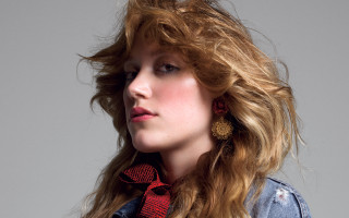 Woman long hair denim jacket - contemporary free wallpaper for desktop