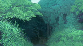 Forest bench trees painting nature - plein air free wallpaper for desktop