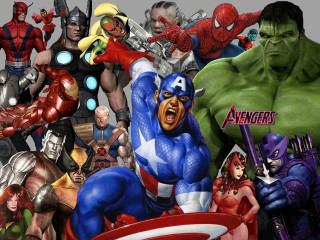 Avengers characters grouped together image - alex ross free wallpaper
