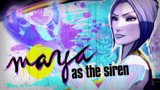 Woman blue hair white shirt - a pop art painting free wallpaper for desktop