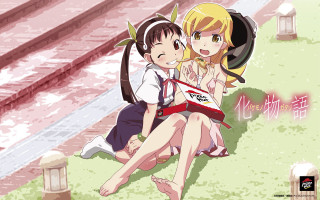 Anime couple bench reading book - a bench together free wallpaper