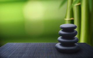 Stack of rocks bamboo mat 2 - cao buxing free wallpaper
