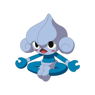 Cartoon character lotus position meditating - plasticien free wallpaper for tablet