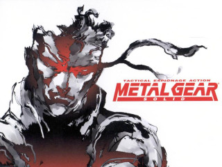 Red faced man metal gear - a red text free wallpaper
