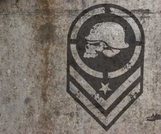 Military emblem concrete wall star - a concrete wall free wallpaper
