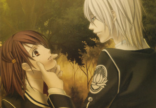 Anime couple forest sunlight trees - the background and sunlight free wallpaper for desktop