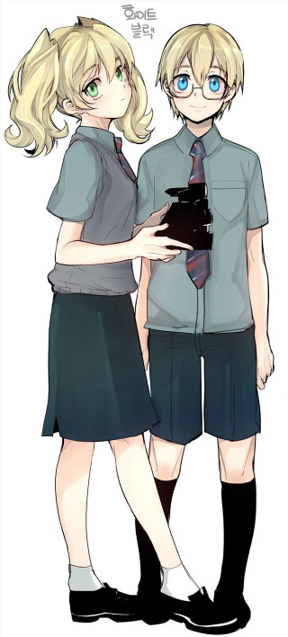 Anime characters arms around each - two anime character free wallpaper for mobile