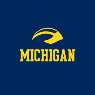 Michigan university logo blue background - free sports wallpaper for tablet
