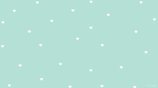 Green background white hearts white - the right side of the image free wallpaper