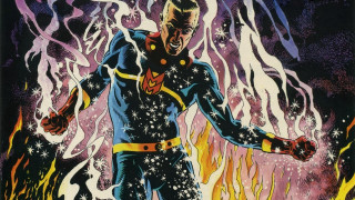 Comic book fire suit man - a comic book cover free wallpaper for desktop