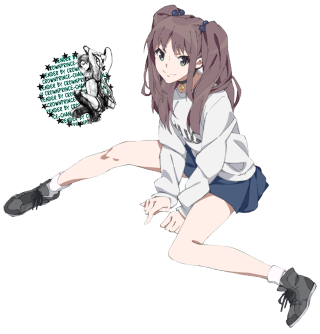 Girl sitting ground crossed legs - computer art free wallpaper for tablet