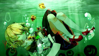 Cartoon character floating water fish - him free wallpaper for desktop