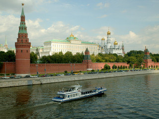 Boat river large building spire 2 - andrey yefimovich martynov free wallpaper for desktop