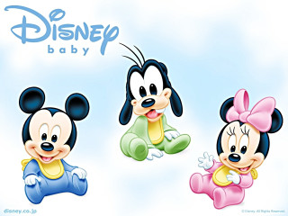 Mickey mouse pluto cartoon characters - a blue bow free wallpaper