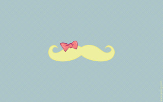 Pink bow tie yellow mustache - a pink bow tie free wallpaper