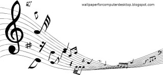 Black white musical notes treble - musical free wallpaper