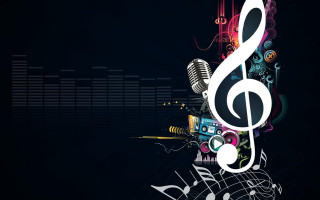 Musical note symbols microphone black 2 - a musical note free wallpaper