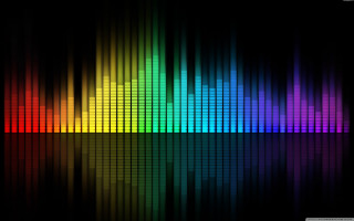 Colorful sound wave black background 7 - synthwave free wallpaper for desktop