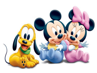 Mickey pluto sitting smile digital - disney free wallpaper