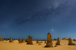 Rocks desert night sky stars - david boyd free wallpaper for desktop