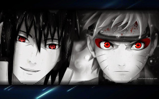 Anime characters red eyes black 3 - black hair free wallpaper