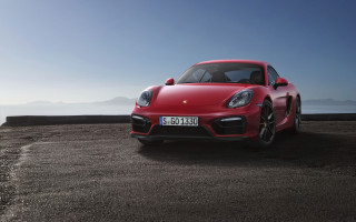 Red porsche sports car ocean - cornelisz hendriksz vroom free wallpaper