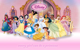 Princesses pink castle sign group 2 - a group of princesses free wallpaper