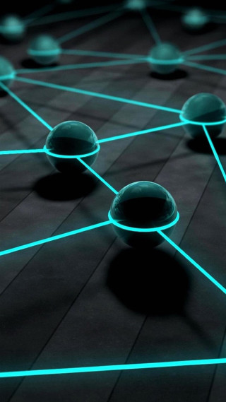 Black blue checkered hologram glowing - a black floor free wallpaper for mobile