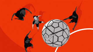 Group people playing ball court - a ball free wallpaper