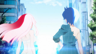 Cityscape blue dress two girls - another girl free wallpaper